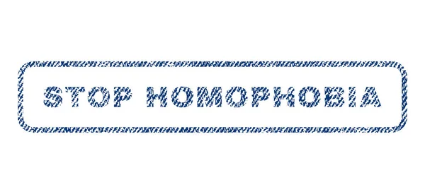 Stopp Homofobi Tekstilstempel – stockvektor
