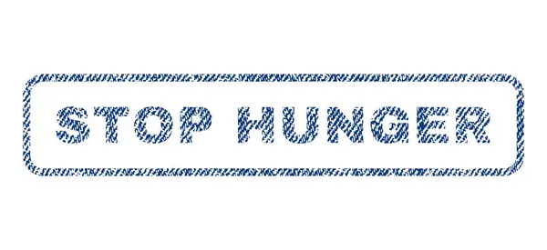 Stop Hunger Sello Textil — Vector de stock