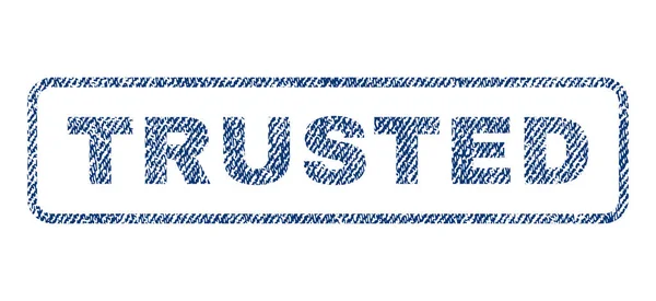 Timbre textile de confiance — Image vectorielle