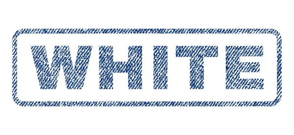 White Textile Stamp — Stock Vector