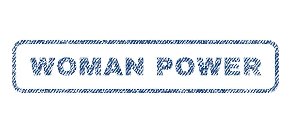 Woman Power Textile Stamp — Stock Vector