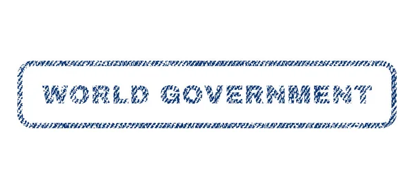 Timbro tessile del governo mondiale — Vettoriale Stock
