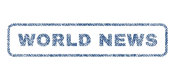 World News textilní razítka — Stockový vektor