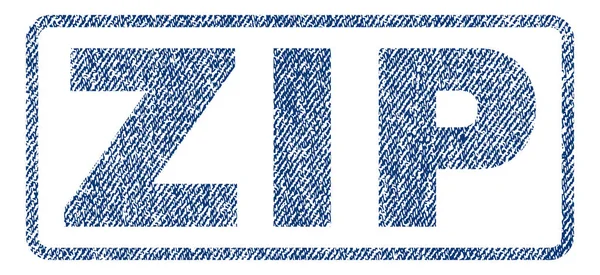Zip textil stämpel — Stock vektor