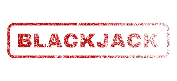 Timbre en caoutchouc Blackjack — Image vectorielle