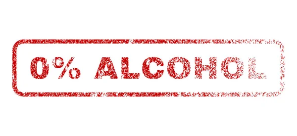 0 Sello de goma de alcohol por ciento — Vector de stock