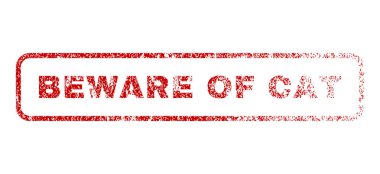 Bir kedi lastik damgası dikkat