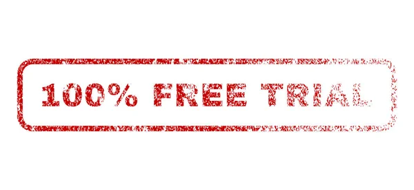 100 pour cent Essai gratuit Timbre en caoutchouc — Image vectorielle