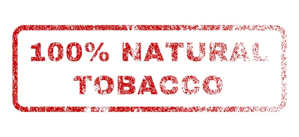 100 Prozent natürlicher Tabakgummistempel — Stockvektor