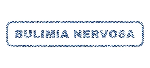 Bulimia Nervoza Tekstil damgası — Stok Vektör