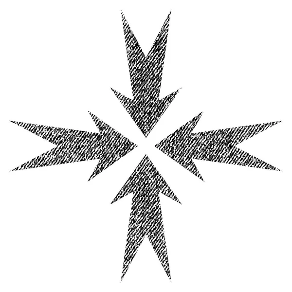 Icône texturée de tissu de flèches de compression — Image vectorielle