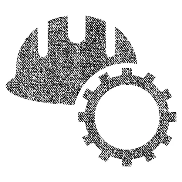 Teksturowanej tkanina robotnik rozwój ikona — Wektor stockowy