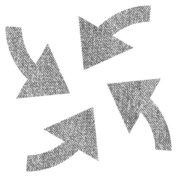 Cyclone Flèches Tissu Icône texturée — Image vectorielle