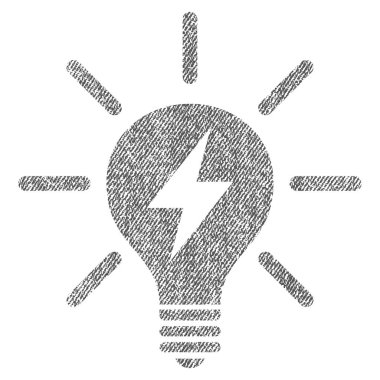 Simge elektrik ışık ampul kumaş dokulu