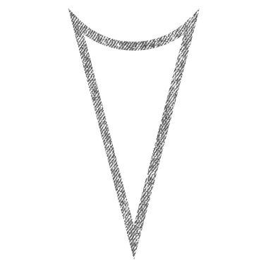 Kumaş dokulu simgesi aşağı ok ucu