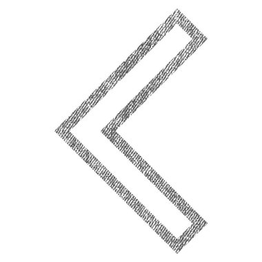 Ok ucu sol kumaş dokulu simgesi