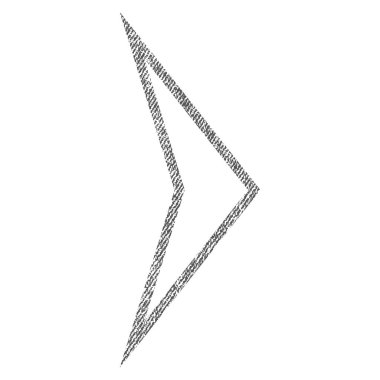 Ok ucu sağ kumaş dokulu simgesi