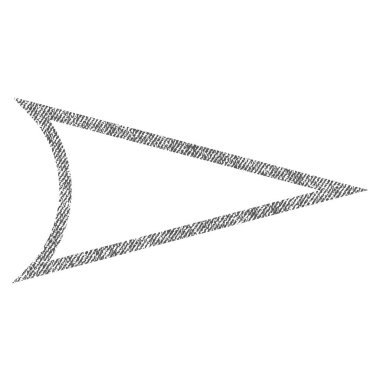 Ok ucu sağ kumaş dokulu simgesi