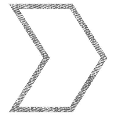 Ok ucu sağ kumaş dokulu simgesi