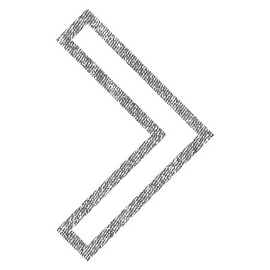 Ok ucu sağ kumaş dokulu simgesi