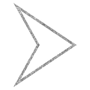 Ok ucu sağ kumaş dokulu simgesi