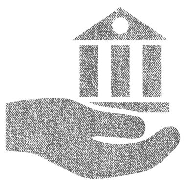 Banka hizmet kumaş dokulu simgesi