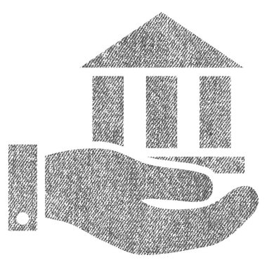 Banka hizmet kumaş dokulu simgesi