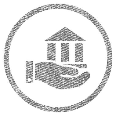 Banka hizmet kumaş dokulu simgesi