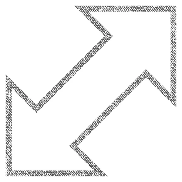 Exchange Diagonal tyg texturerat ikonen — Stock vektor