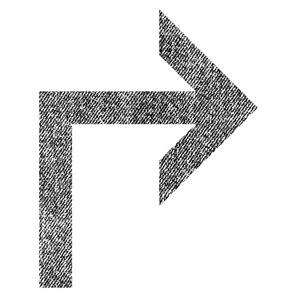 Zabočte doprava, že tkanina texturou ikona — Stockový vektor