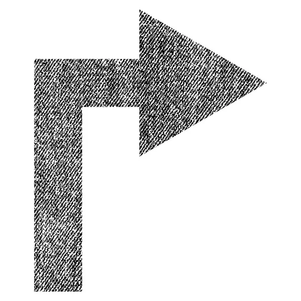 Tournez à droite Tissu Icône texturée — Image vectorielle