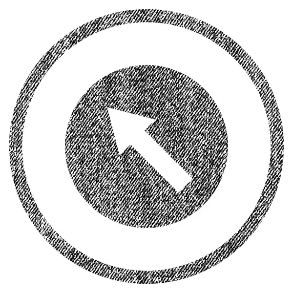 Icono texturizado de tela de flecha redondeada hacia arriba-izquierda — Archivo Imágenes Vectoriales