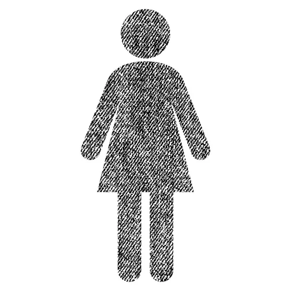 Woman Fabric Textured Icon — Stock Vector
