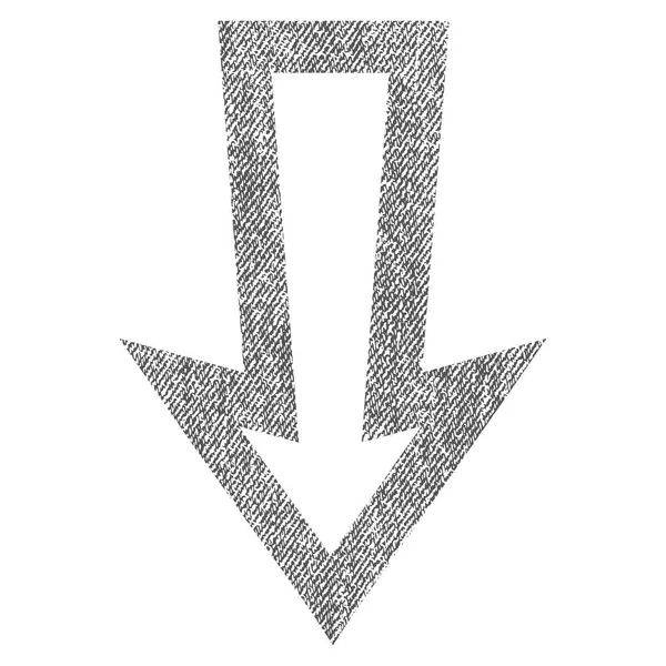 Freccia giù tessuto strutturato icona — Vettoriale Stock