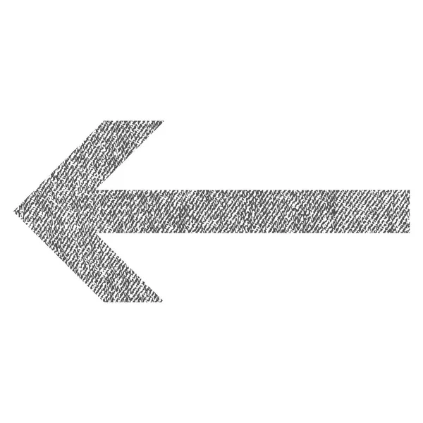 Freccia sinistra tessuto icona strutturata — Vettoriale Stock