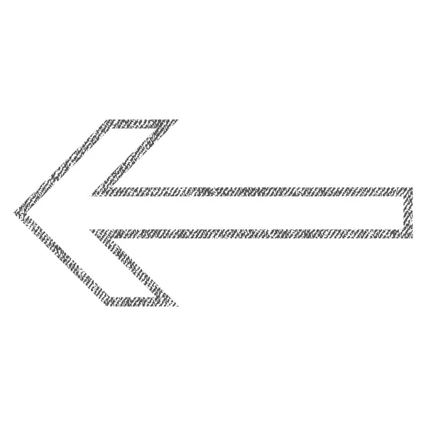 Стрілка ліворуч Тканина Текстурована піктограма — стоковий вектор