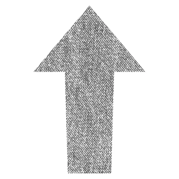 Icône texturée de tissu de flèche vers le haut — Image vectorielle