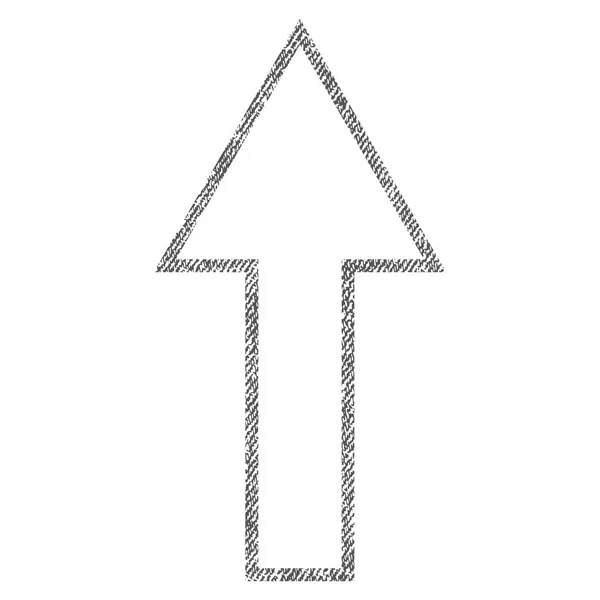 Icono texturizado de tela de flecha hacia arriba — Vector de stock