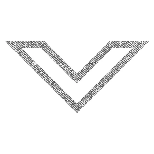 Arrowhead baixo tecido texturizado ícone —  Vetores de Stock