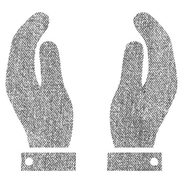 Entretien Mains Tissu Texturé Icône — Image vectorielle