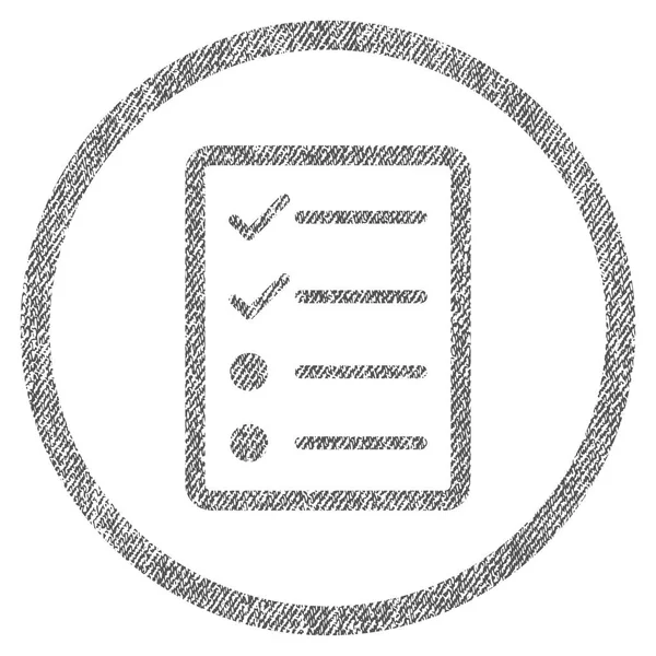 Checklist Page Fabric Textured Icon — Stock Vector