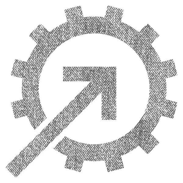 Icône texturée de tissu d'intégration d'engrenage — Image vectorielle