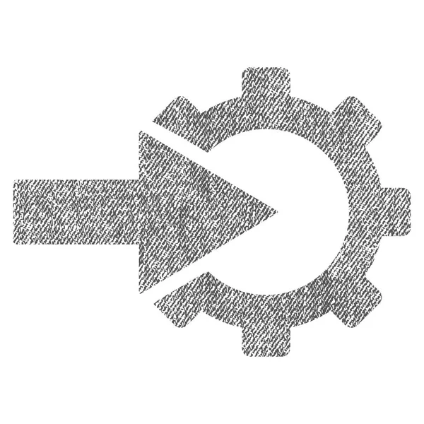 Cog integrazione tessuto strutturato icona — Vettoriale Stock