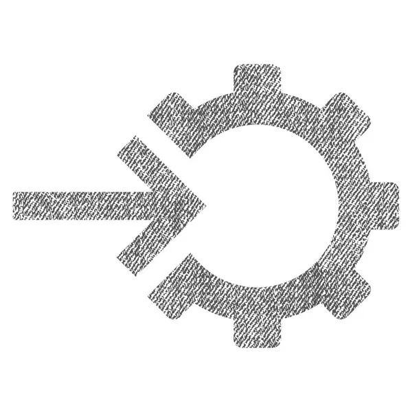 Cog integrazione tessuto strutturato icona — Vettoriale Stock