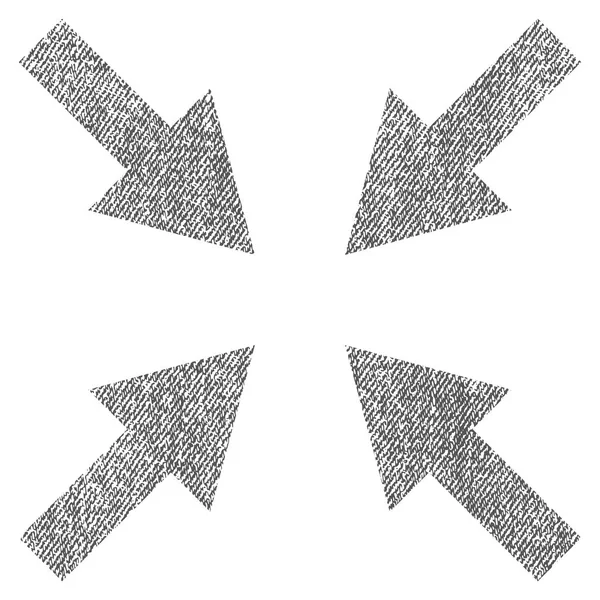 Komprimovat texturou ikonu šipky Fabric — Stockový vektor