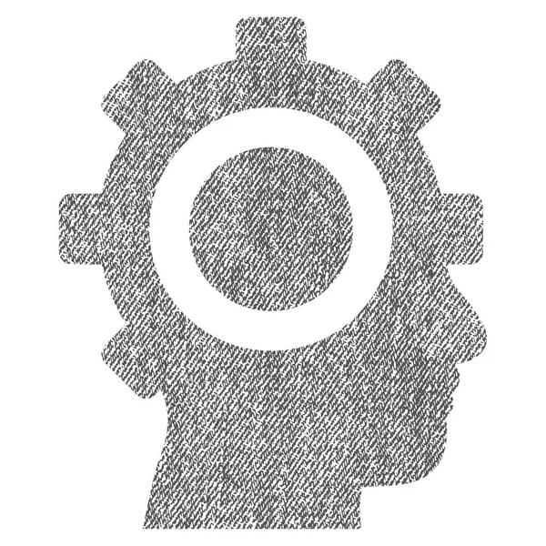 Cyborg ikonkę teksturowanej tkanina — Wektor stockowy