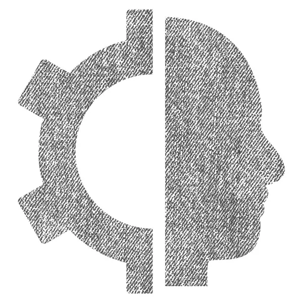 Cyborg Gear stof geweven pictogram — Stockvector