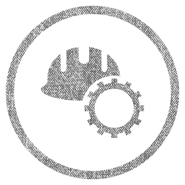 Icône texturée de tissu de Hardhat de développement — Image vectorielle
