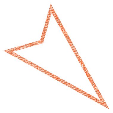 Kumaş aşağıya işaretçi simgesi dokulu