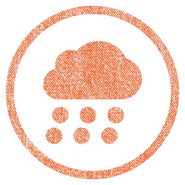 Yağmur bulutu kumaş dokulu simgesi